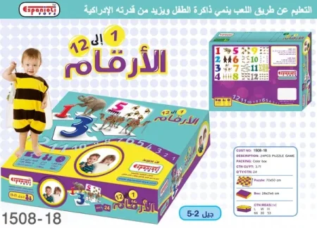 الارقام من 1-12